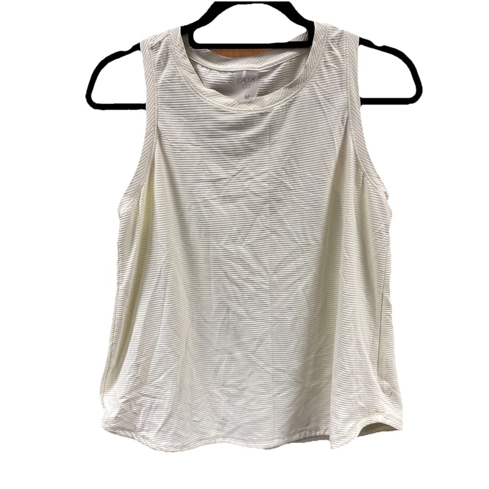 CALIA Pale Yellow Womens M Athletic Tank  Performance Workout Gym Activewear